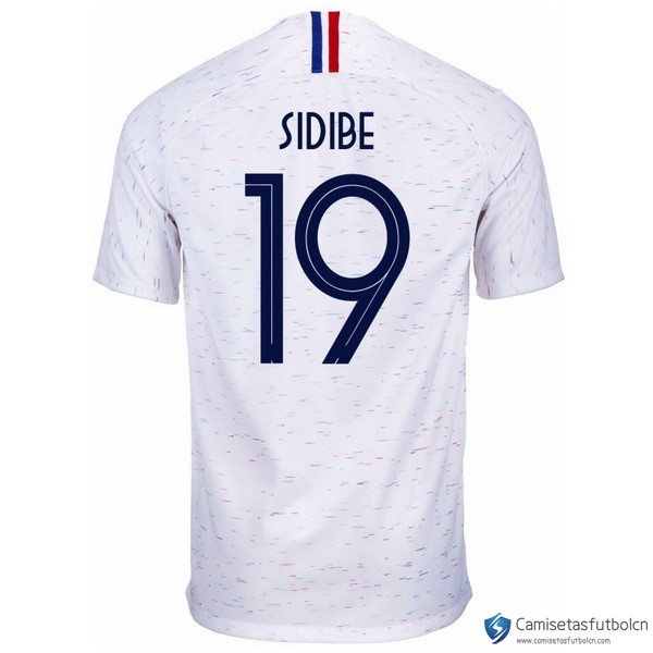 Camiseta Seleccion Francia Segunda equipo Sidibe 2018 Blanco